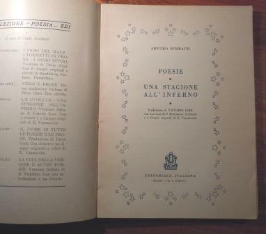 POESIE - UNA STAGIONE ALL'INFERNO EDITORIALE ITALIANA 1945