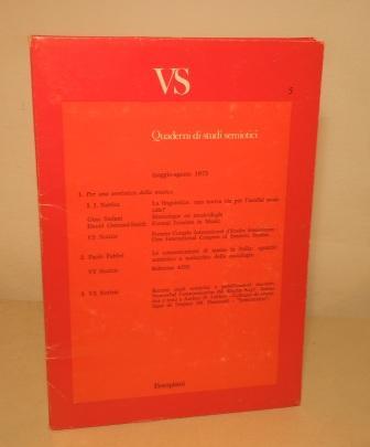 VS VERSUS QUADERNI DI STUDI SEMIOTICI - N. 5 MAGGIO …