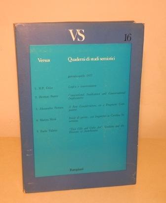 VS VERSUS QUADERNI DI STUDI SEMIOTICI - N. 16 GENNAIO …