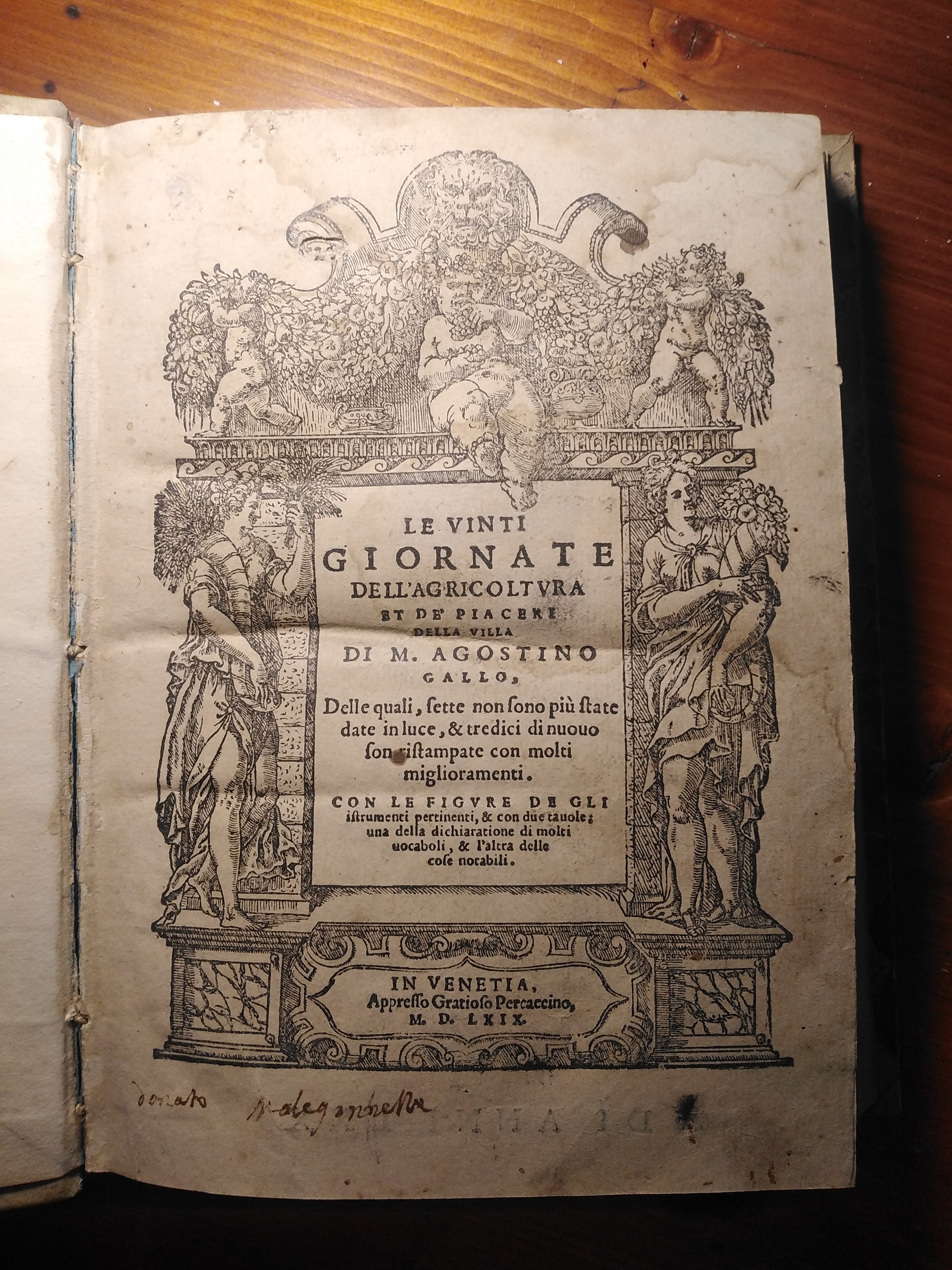LE VINTI GIORNATE DELL'AGRICOLTURA ET DE' PIACERI DELLA VILLA DI …