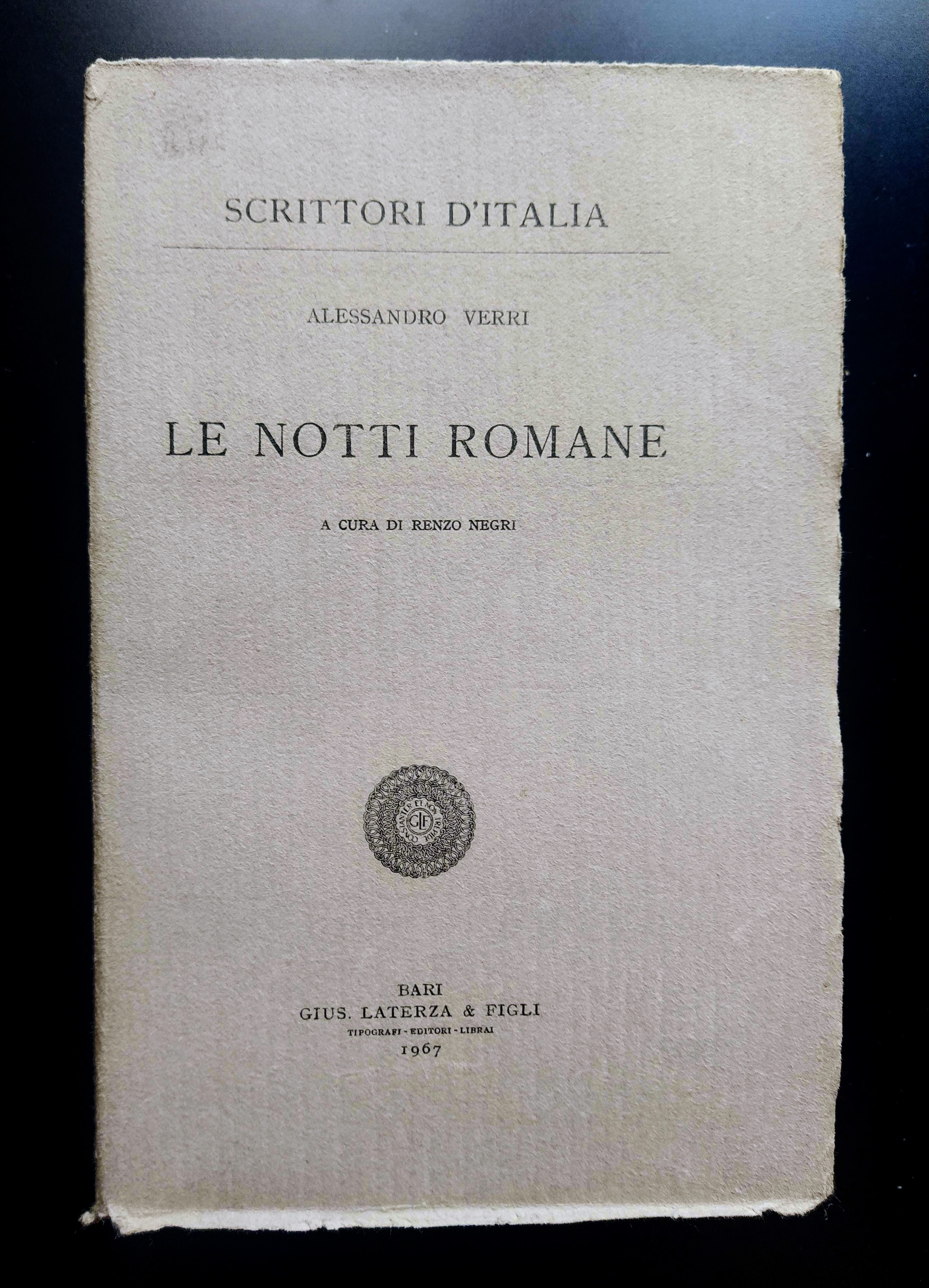Le notti romane. A cura di Renzo Negri.