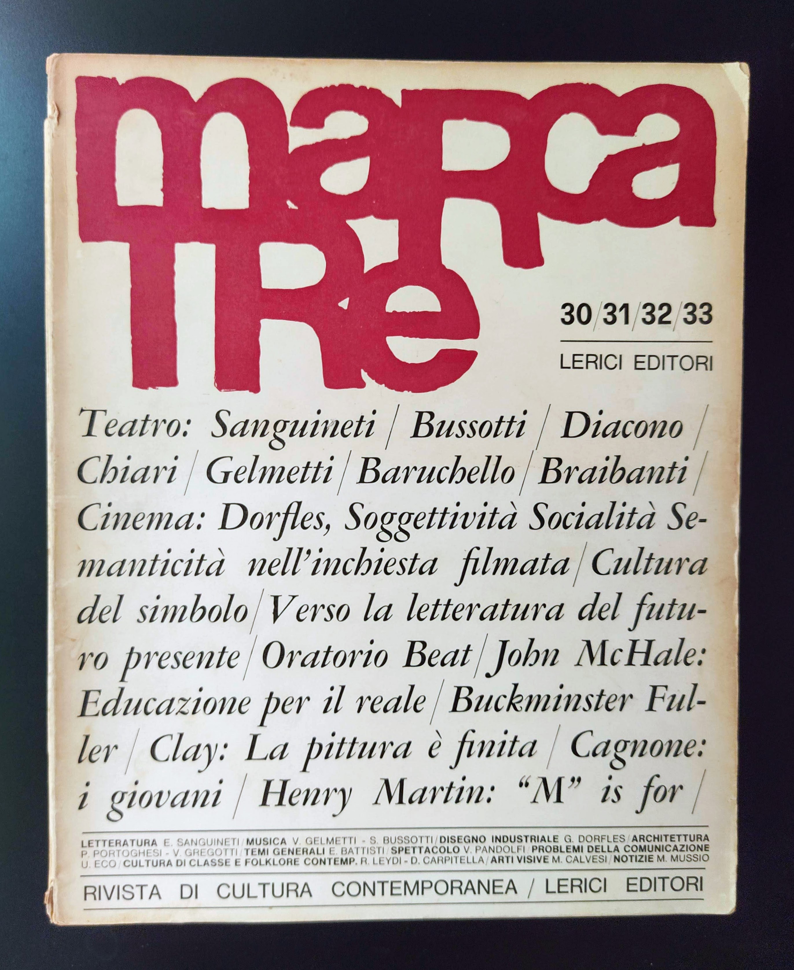 Marcatre. Rivista di cultura contemporanea. 30/31/32/33.