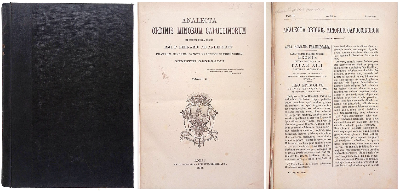 Analecta Ordinis Minorum Capuccinorum. Volumen VI-VII