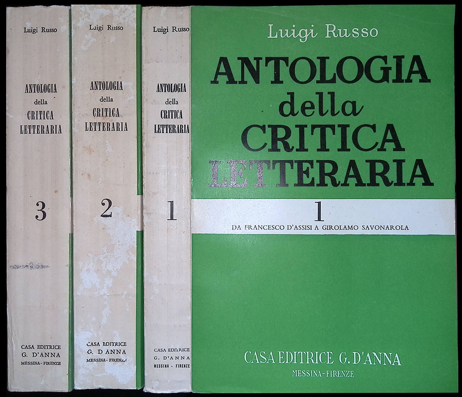 Antologia della critica letteraria. 3 VOLUMI