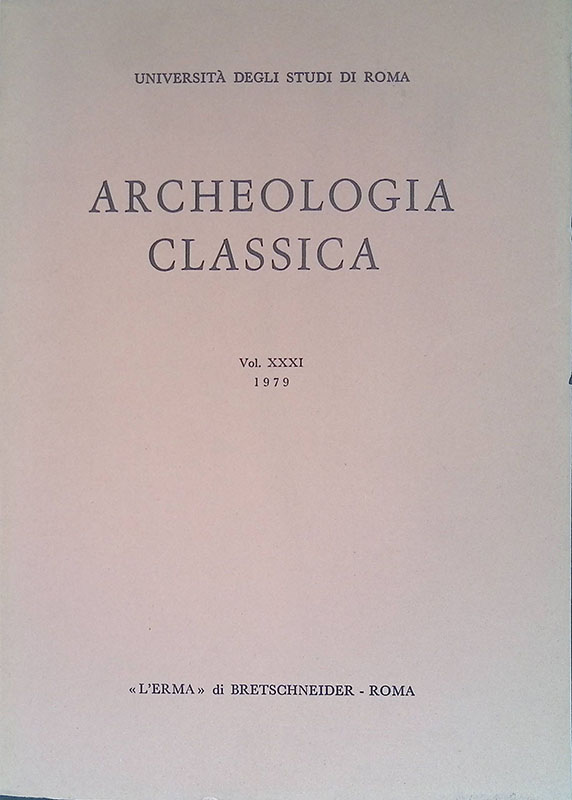 Archeologia classica. Vol XXXI 1979