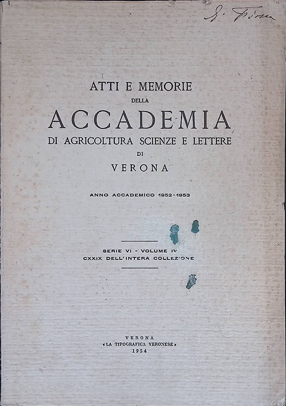 Atti e memorie della Accademia di Agricoltura, Scienze e Lettere …