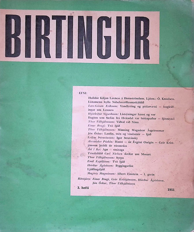 Birtingur. 3 hefti, 1955