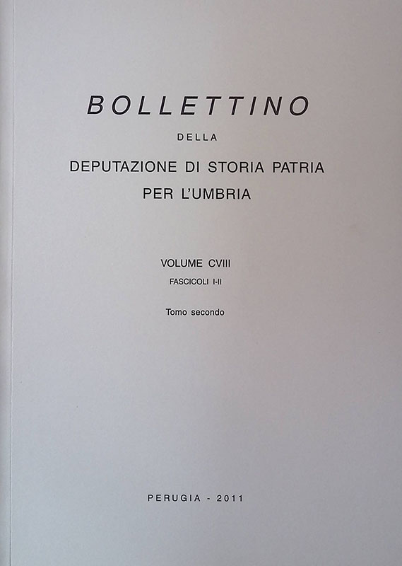 Bollettino della Deputazione di Storia Patria per l'Umbria. Volume CVIII. …