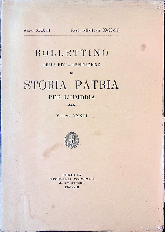 Bollettino della Regia Deputazione di Storia Patria per l'Umbria. Volume …