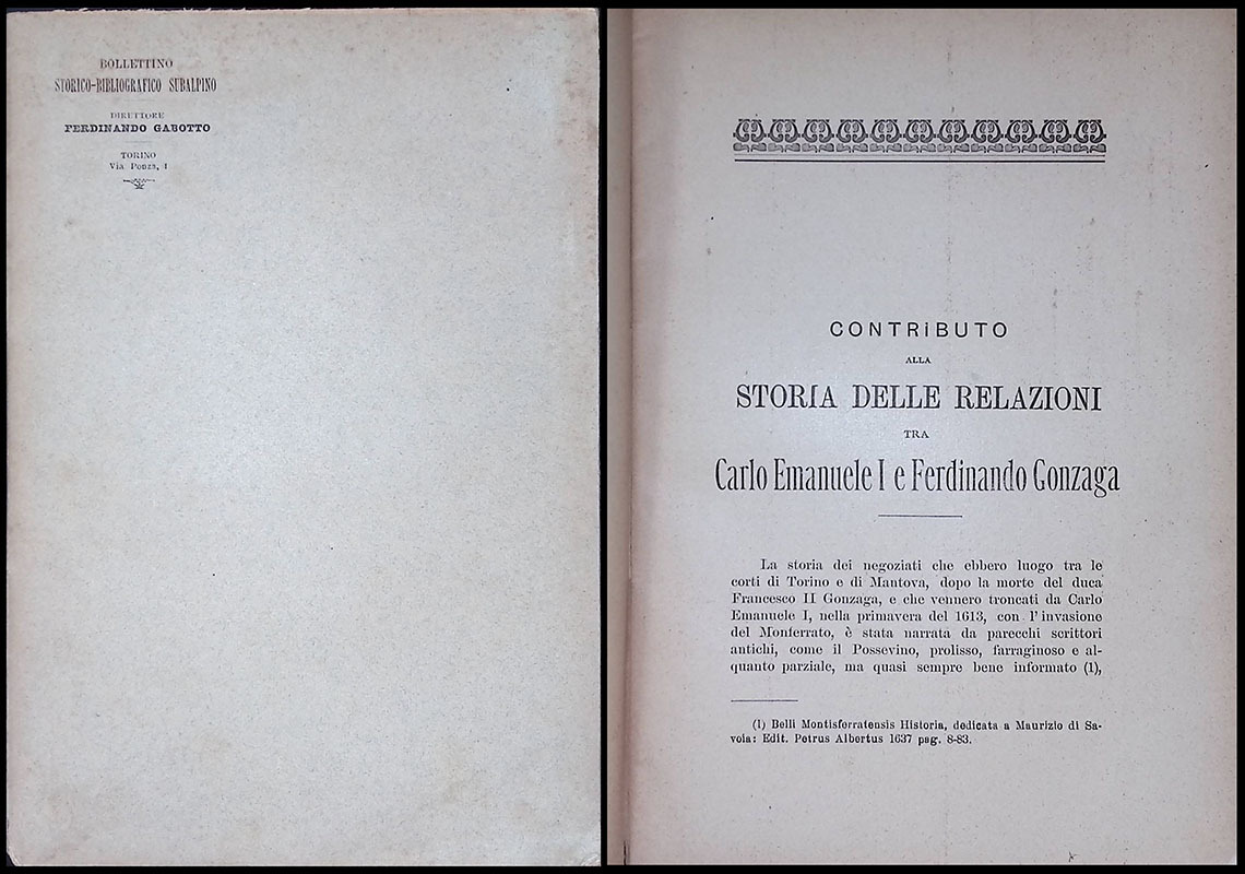 Bollettino Storico-Bibliografico Subalpino. Contributo alla storia delle relazioni tra Carlo …