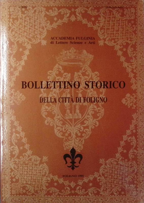 Bollettino storico della città di Foligno. Vol. XIX