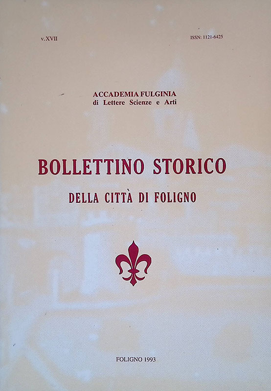 Bollettino storico della città di Foligno. Vol. XVII
