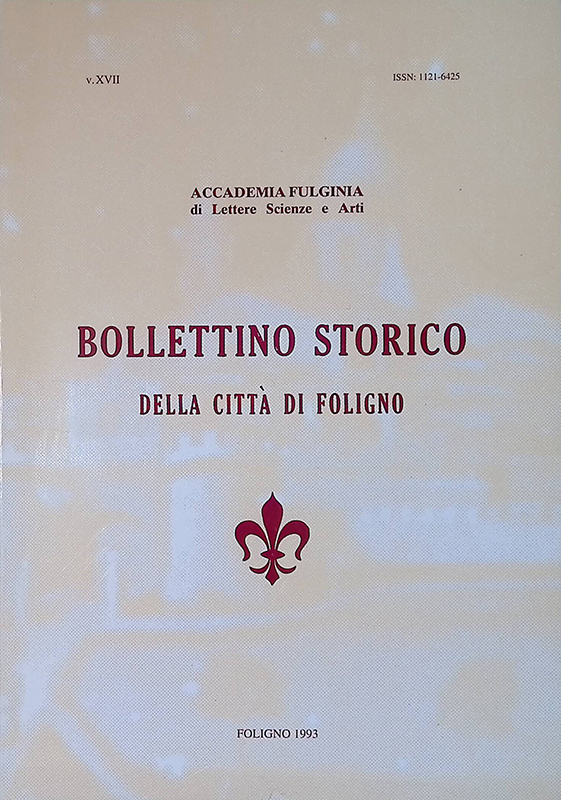 Bollettino storico della città di Foligno. Vol. XVII
