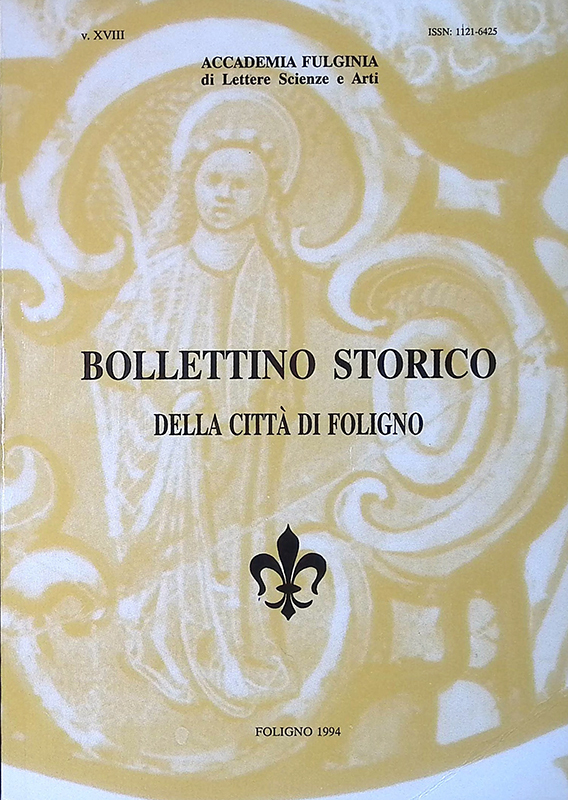 Bollettino storico della città di Foligno. Vol. XVIII