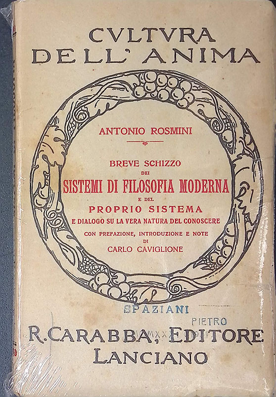 Breve schizzo dei sistemi di filosofia moderna e del proprio …