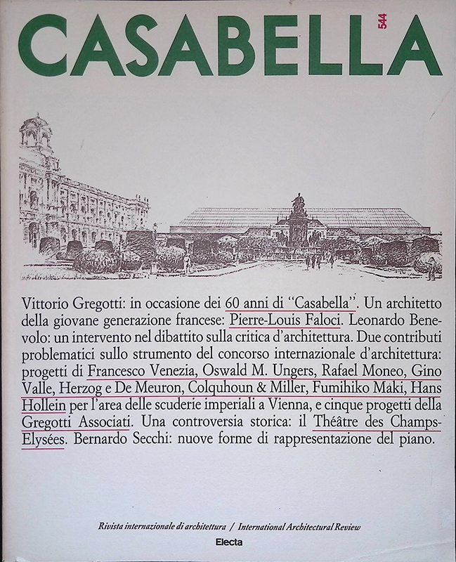 Casabella n. 544 - Marzo 1988