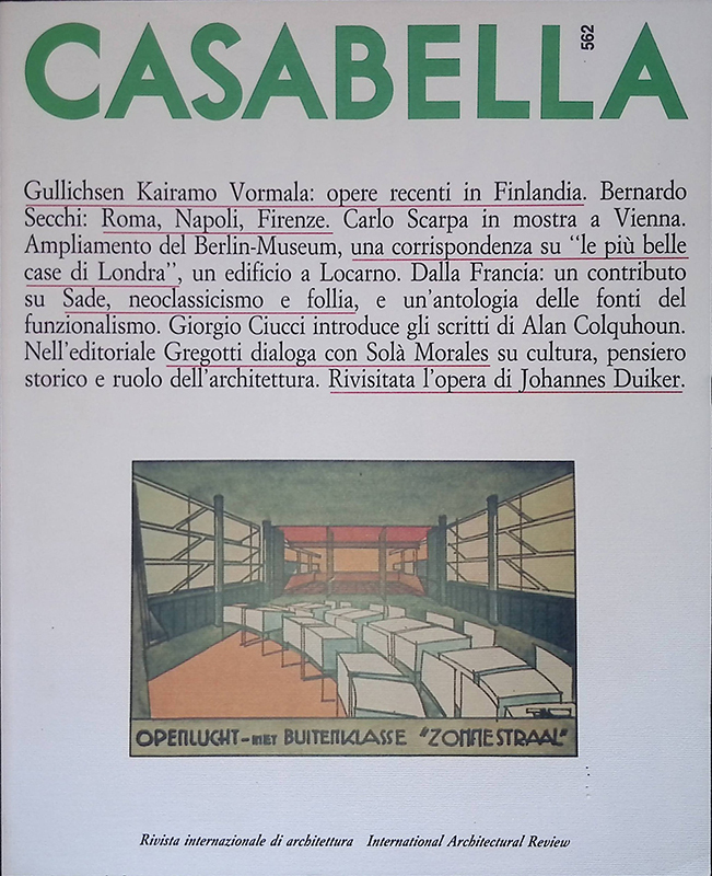 Casabella n. 562 - Novembre 1989