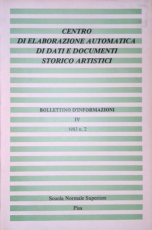 Centro di elaborazione automatica di dati e documenti storico artistici. …