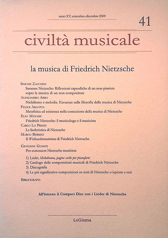 Civiltà musicale n.41. Anno XV settembre-dicembre 2000. La musica di …