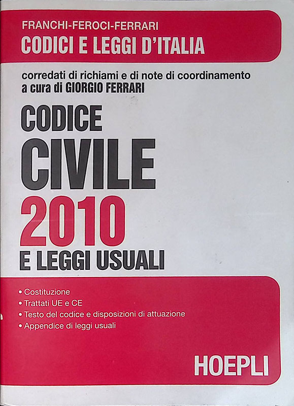 Codice civile 2010 e leggi usuali