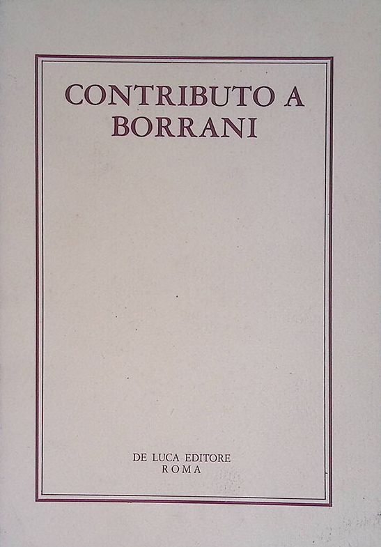 Contributo a Borrani