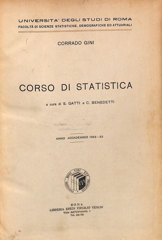 Corso di statistica. 2 Volumi