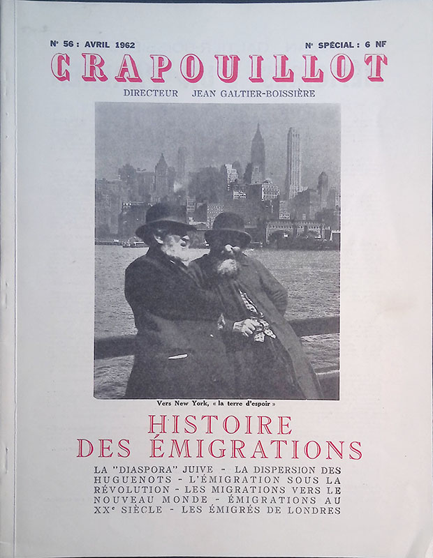 Crapouillot. N.56 Avril 1962. Histoire des emigrations