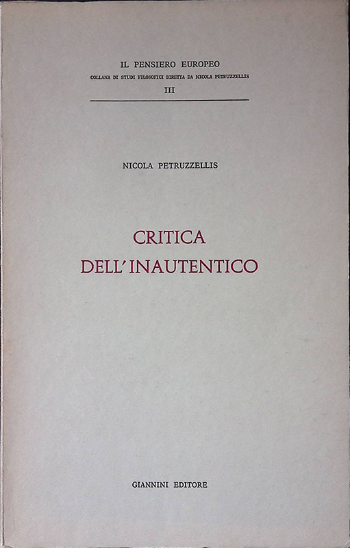 Critica dell'inautentico