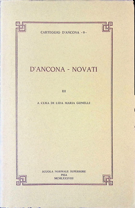 D'Ancona - Novati. III