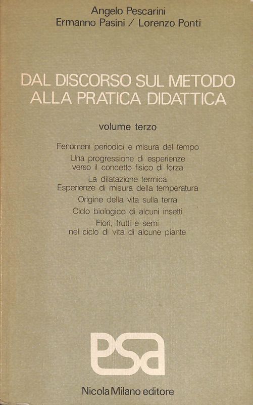 Dal discorso sul metodo alla pratica didattica. Volume 3