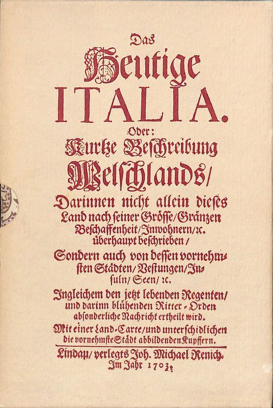 Das Heutige Italien. Marken. L'Italia odierna. Marche