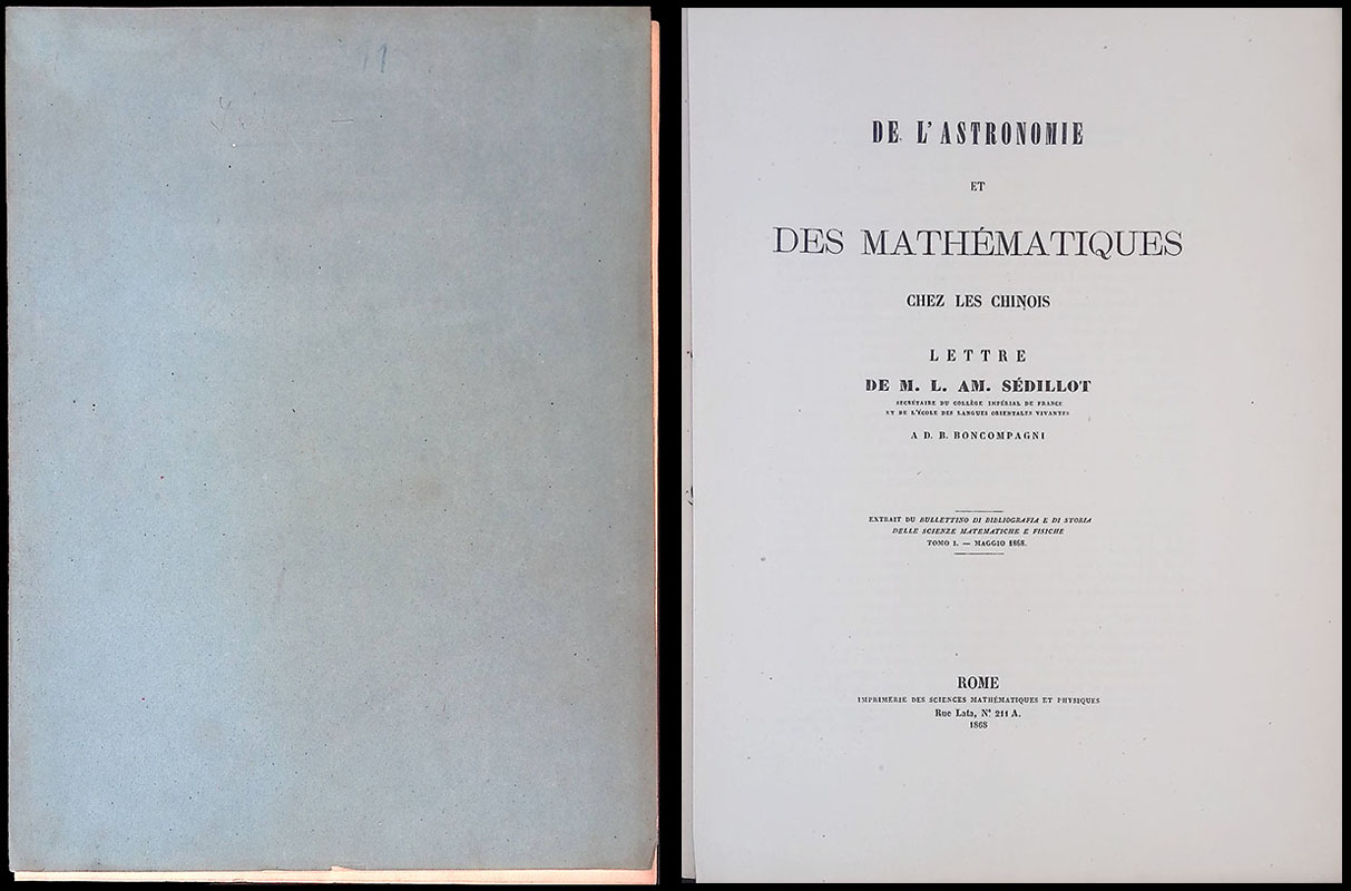 De l'astronomie et des mathématiques chez les chinois