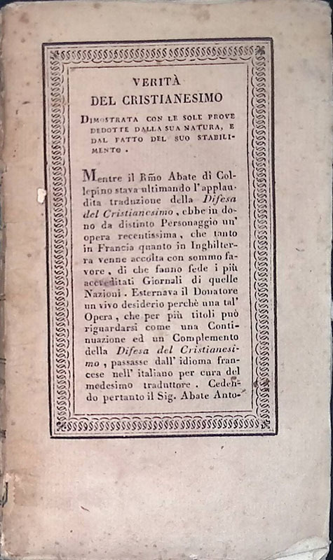 Difesa del cristianesimo ovvero conferenze sulla religione di M.D. Frayssinous. …