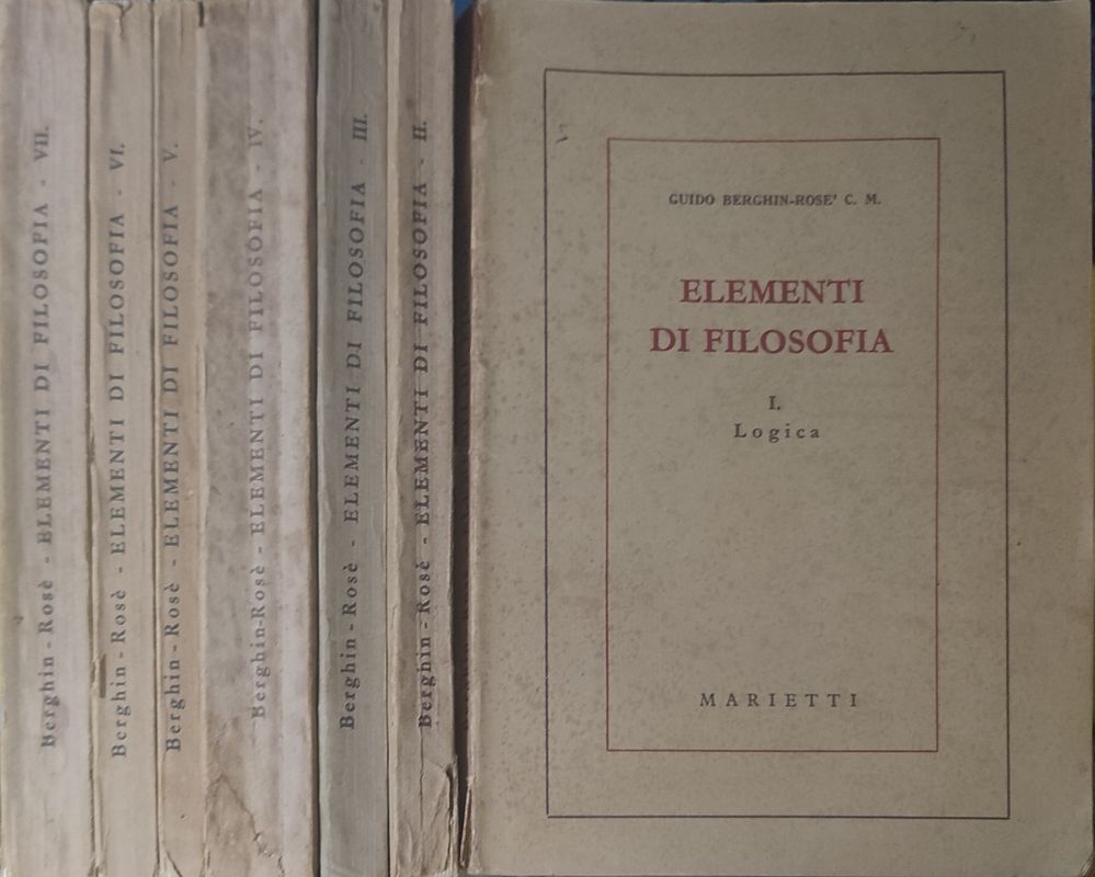 Elementi di filosofia. Vol. I-II-III IV-V-VI-VII