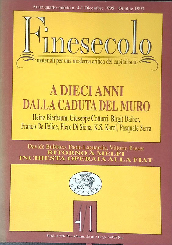 Finesecolo. A dieci anni dalla caduta del muro