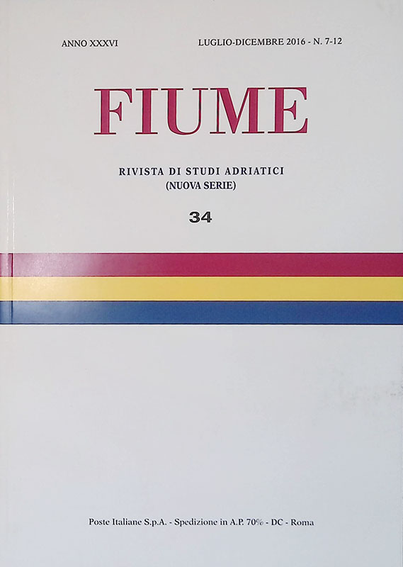 Fiume. Rivista di studi adriatici. Nuova serie. Anno XXXVI luglio-dicembre …