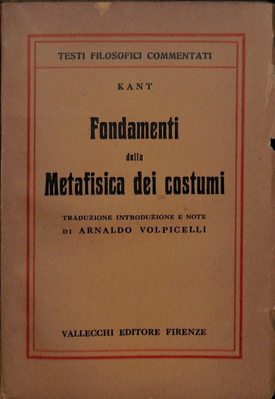 Fondamenti della Metafisica dei costumi