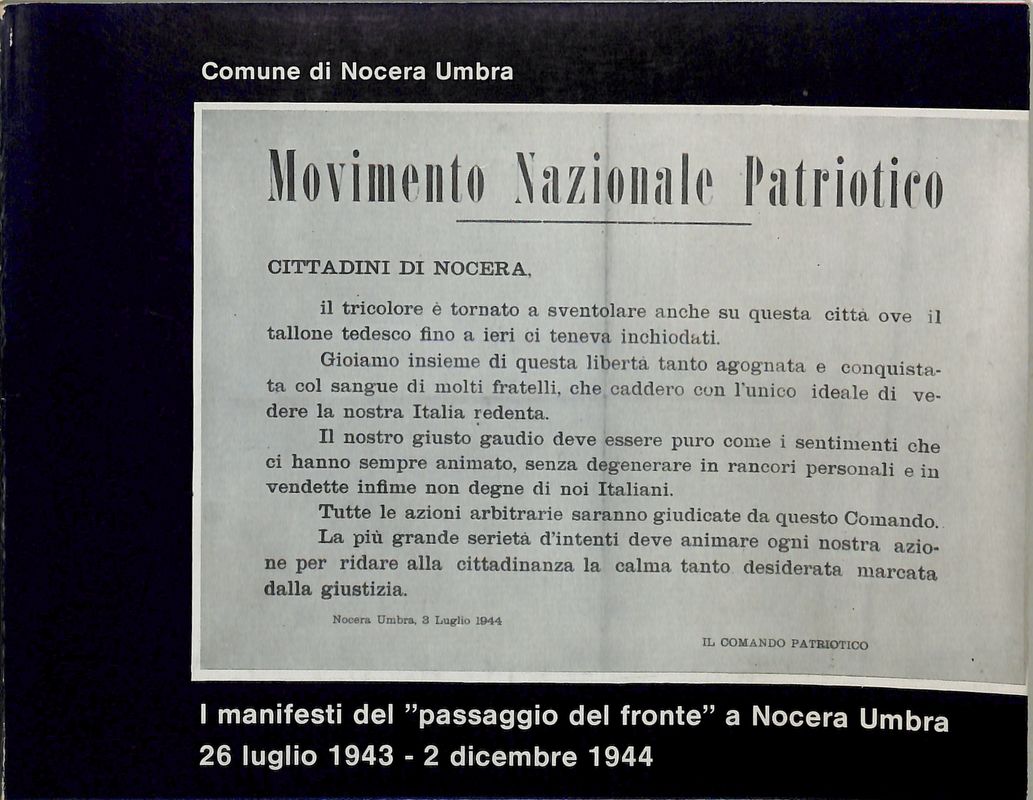 I manifesti del passaggio del fronte a Nocera Umbra, 26 …