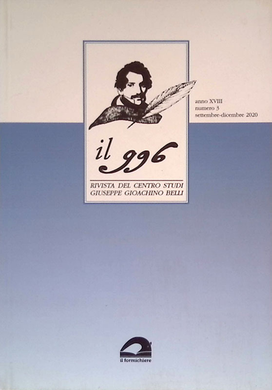 Il 996. Rivista del Centro Studi Giuseppe Gioachino Belli. Anno …