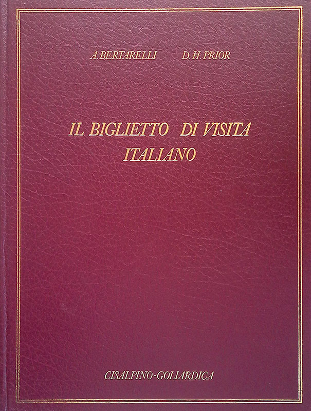 Il biglietto di visita italiano. Contributo alla storia del costume …