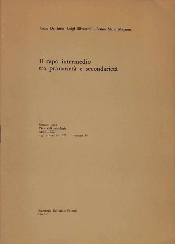 Il capo intermedio tra primarietà e secondarietà. Estratto