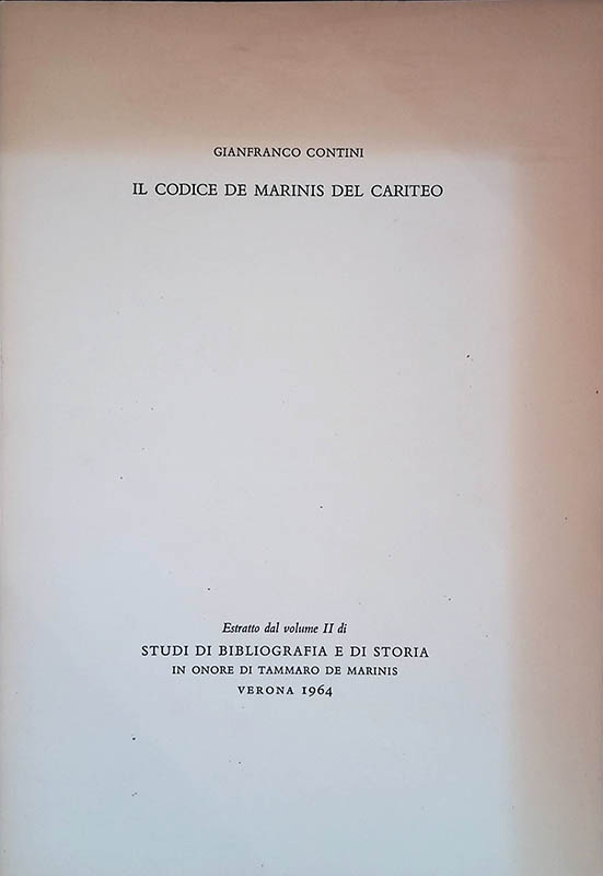Il Codice De Marinis del Cariteo