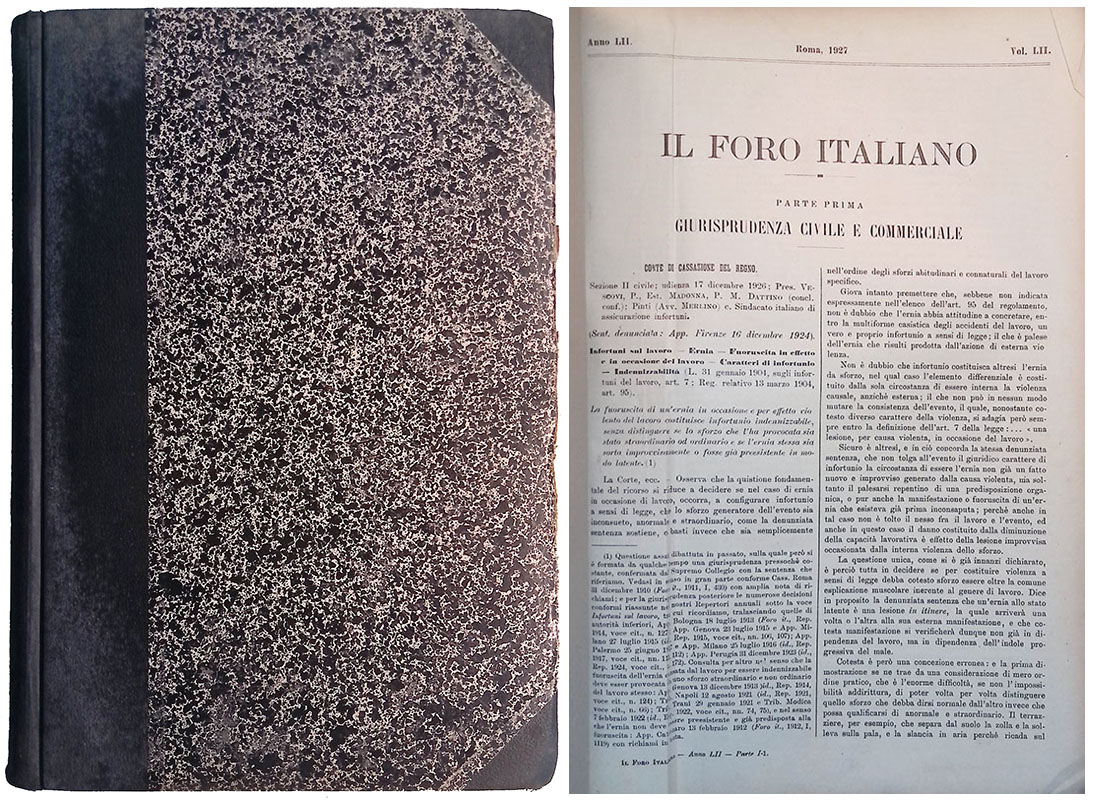 Il Foro Italiano. Raccolta generale di giurisprudenza Vol. LII - …