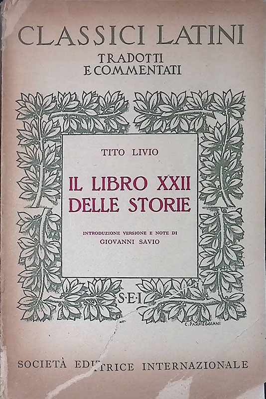Il libro XXII delle storie di Tito Livio