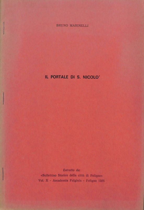 Il portale di S. Nicolò. Estratto