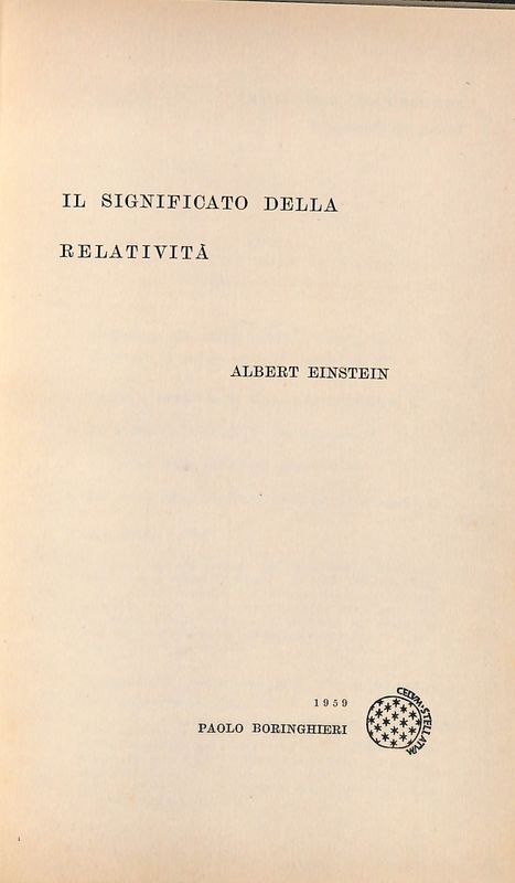 Il significato della relatività