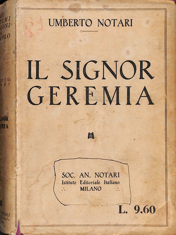 Il signor Geremia. Saggio di economia pubblica