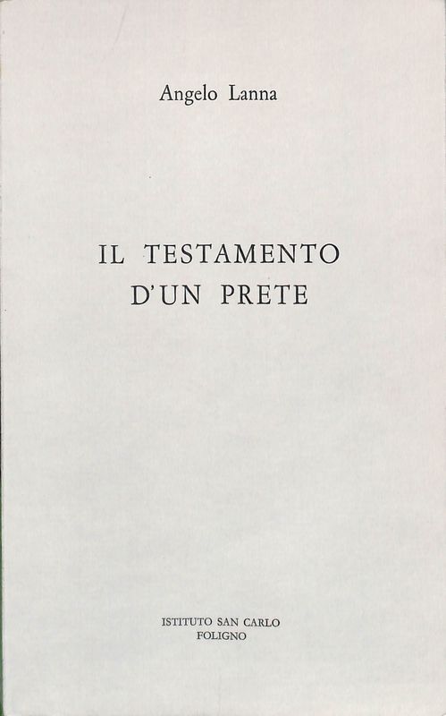 Il testamento d'un prete