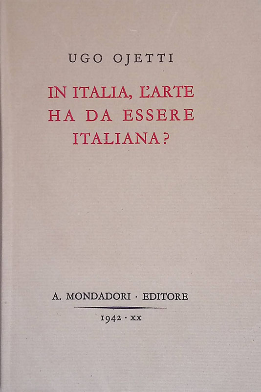 In Italia, l'arte ha da essere italiana?