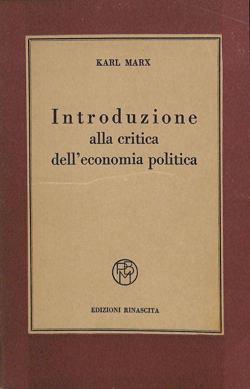 Introduzione alla critica dell'economia politica